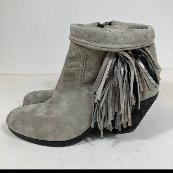 RARE FOLDABLE New Sam Edelman "Louie" Distressed Suede Booties - Picture 4 of 11